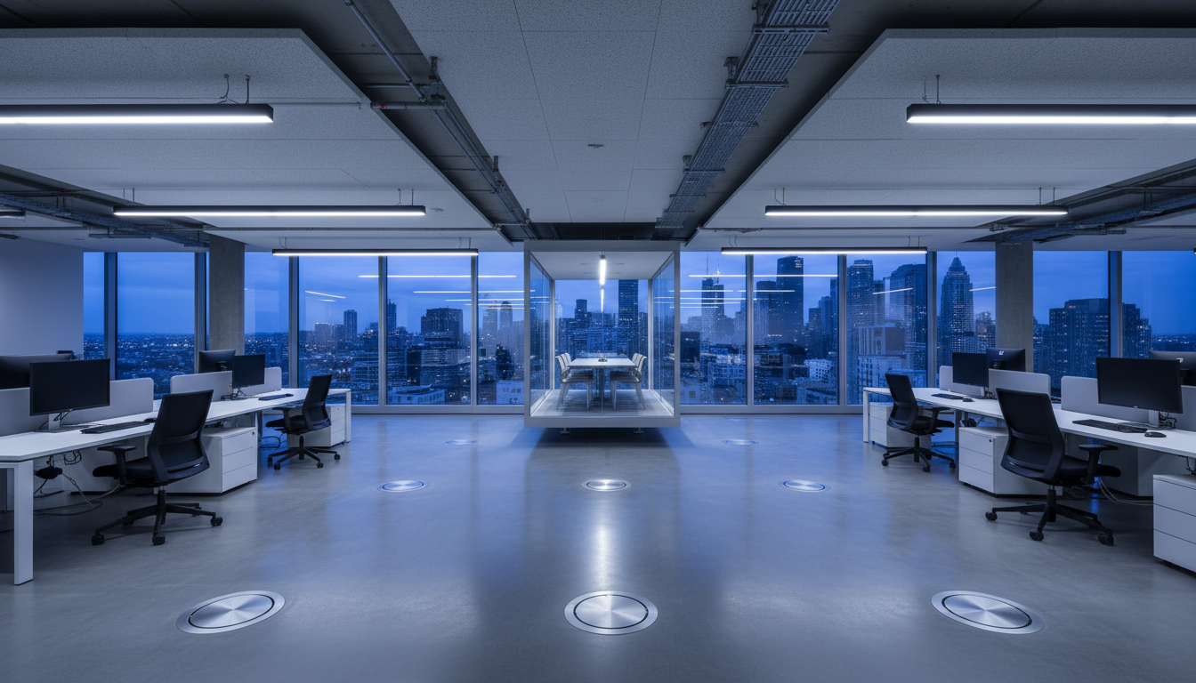 Modern office lighting project